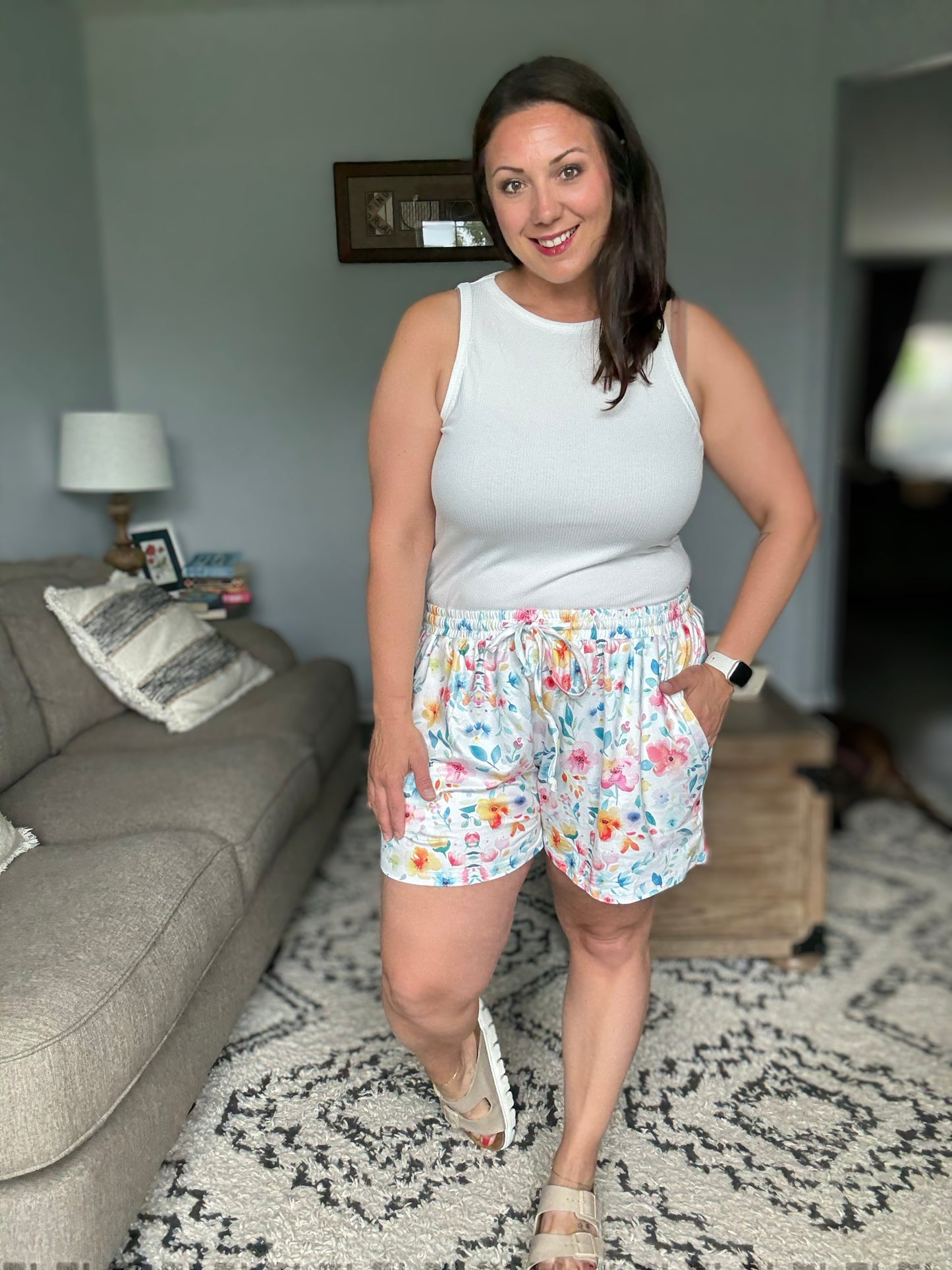 IN STOCK Jamie Shorts - Watercolor Floral