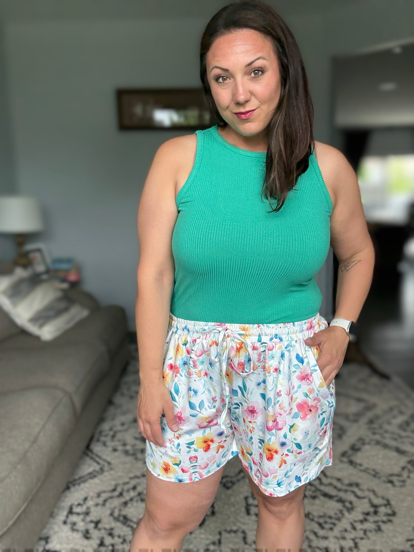 IN STOCK Jamie Shorts - Watercolor Floral