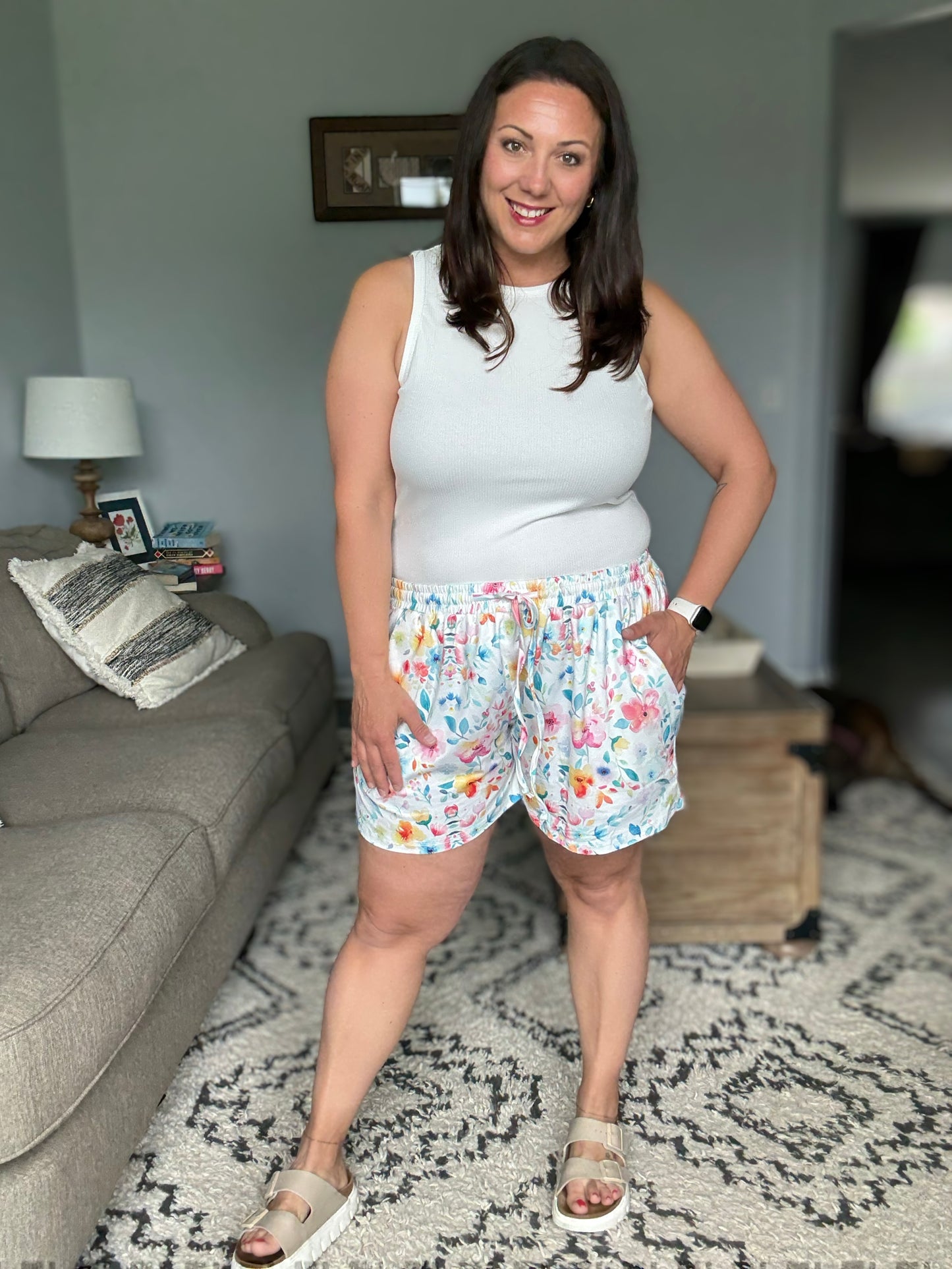 IN STOCK Jamie Shorts - Watercolor Floral