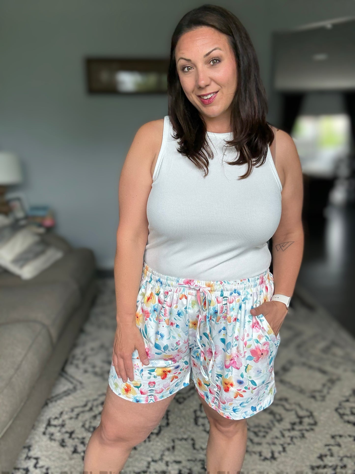 IN STOCK Jamie Shorts - Watercolor Floral