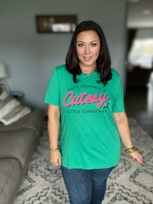 Doorbuster: Have Yourself a Cutesy Little Christmas Shirt w/ FREE Holly Earrings