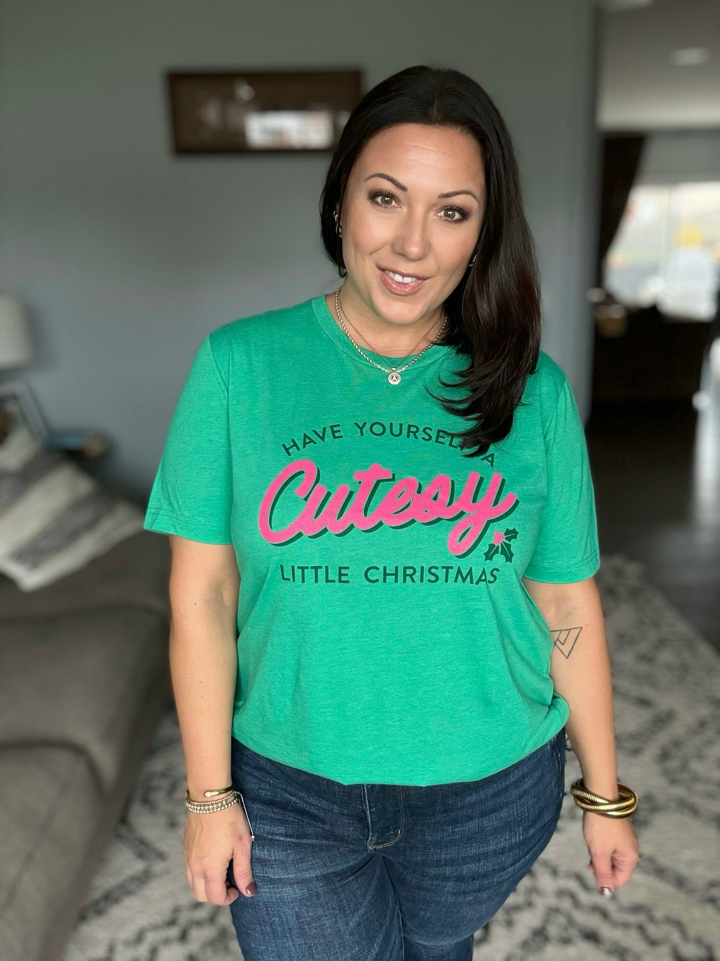 Doorbuster: Have Yourself a Cutesy Little Christmas Shirt w/ FREE Holly Earrings