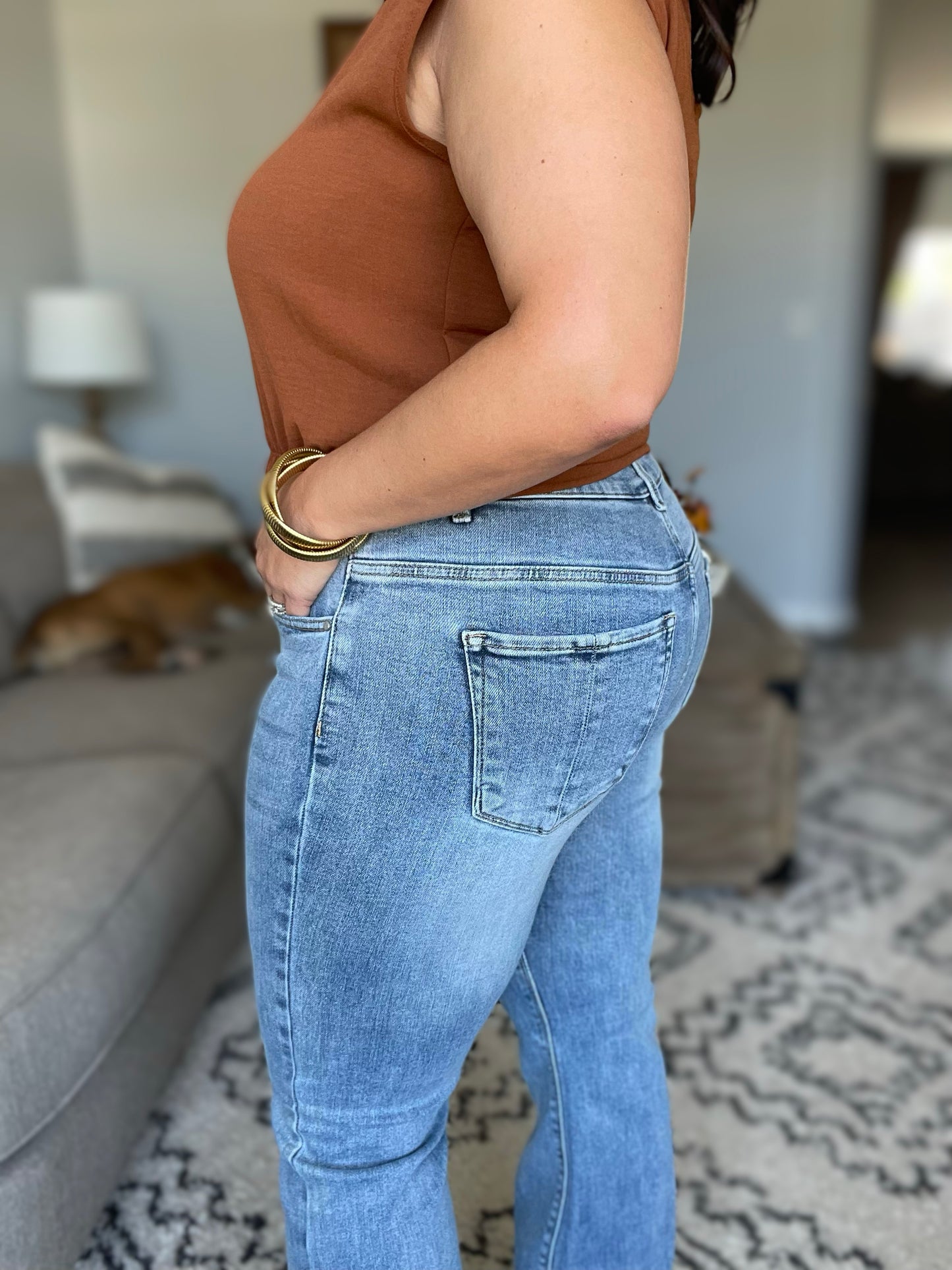 Becky Mid Rise Bootcut Jeans