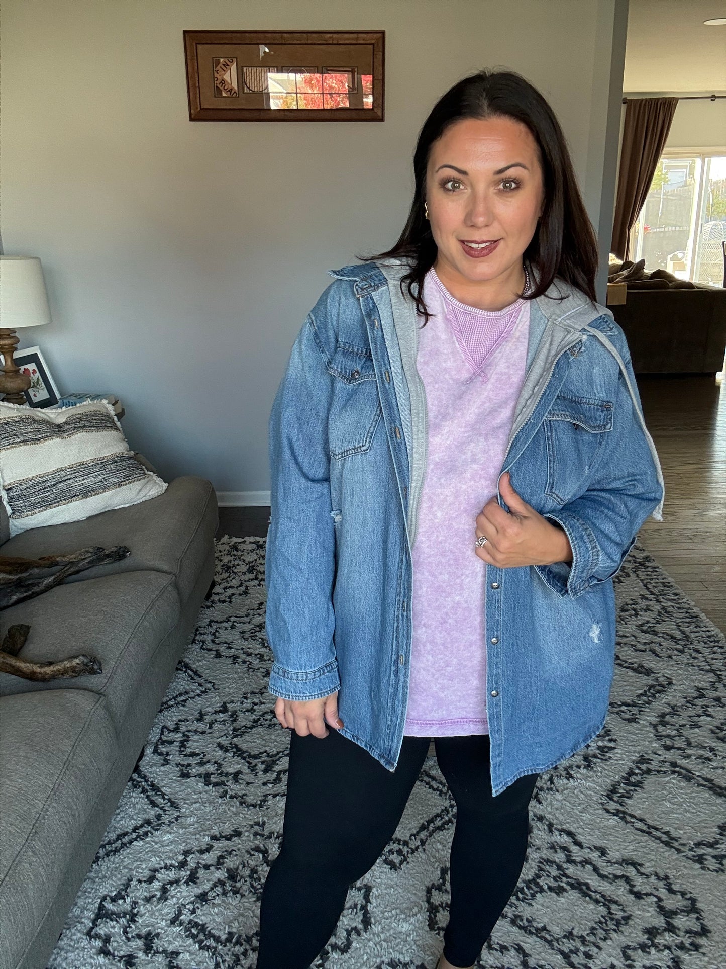 Unbothered Mineral Wash Top in Orchid Petal