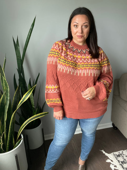 Cozy Chalet Fair Isle Sweater