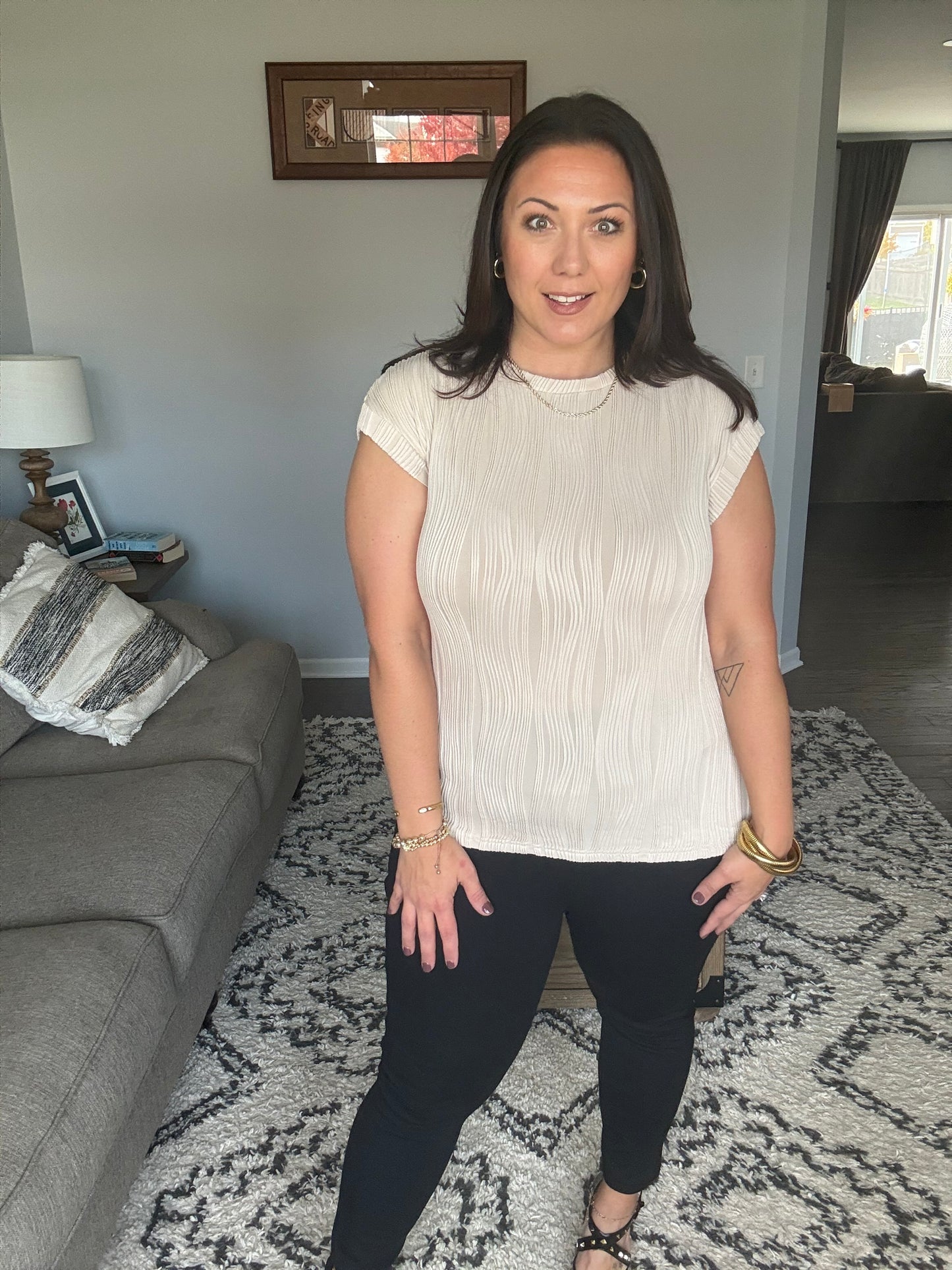 Flow With Me Embossed Top