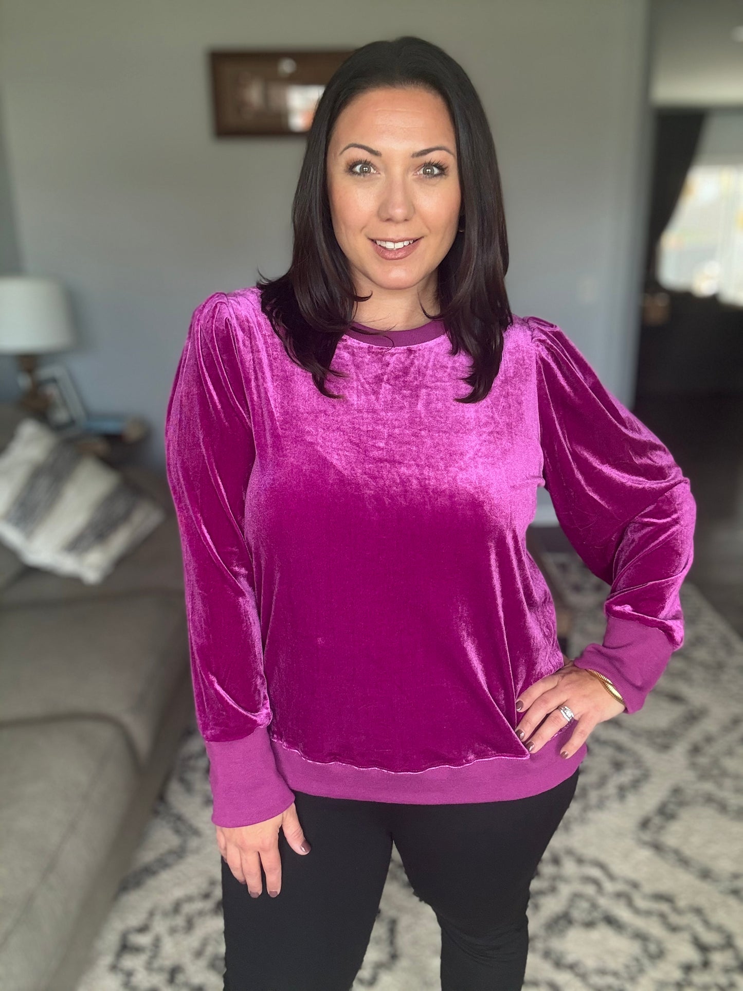 A Special Place Velour Pullover