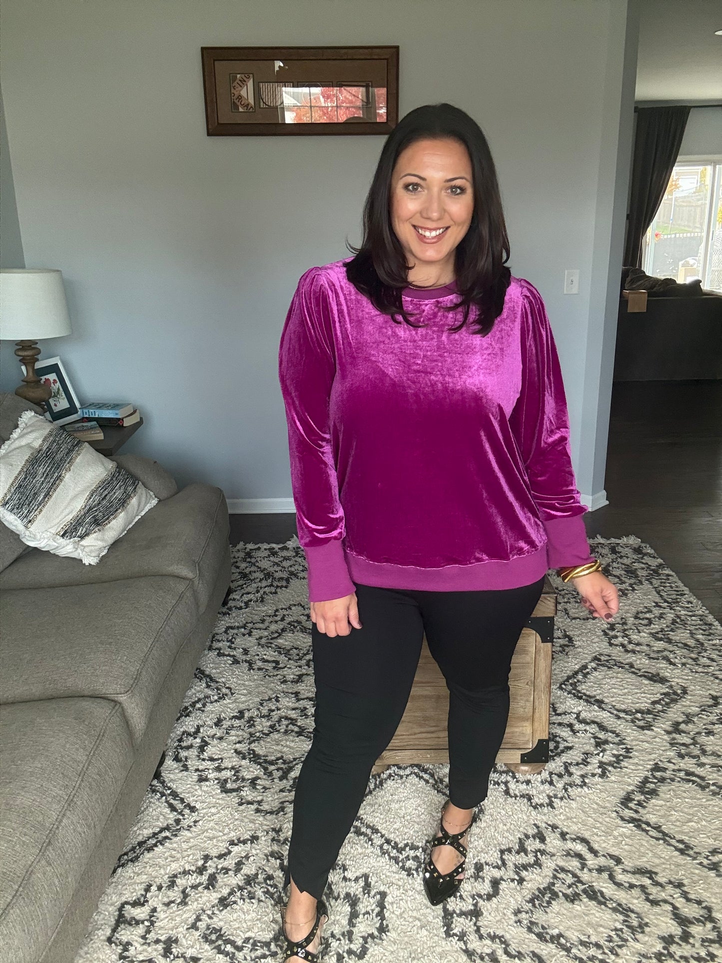 A Special Place Velour Pullover