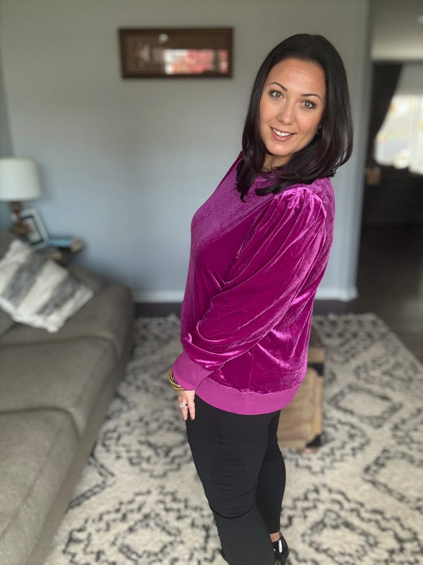 A Special Place Velour Pullover