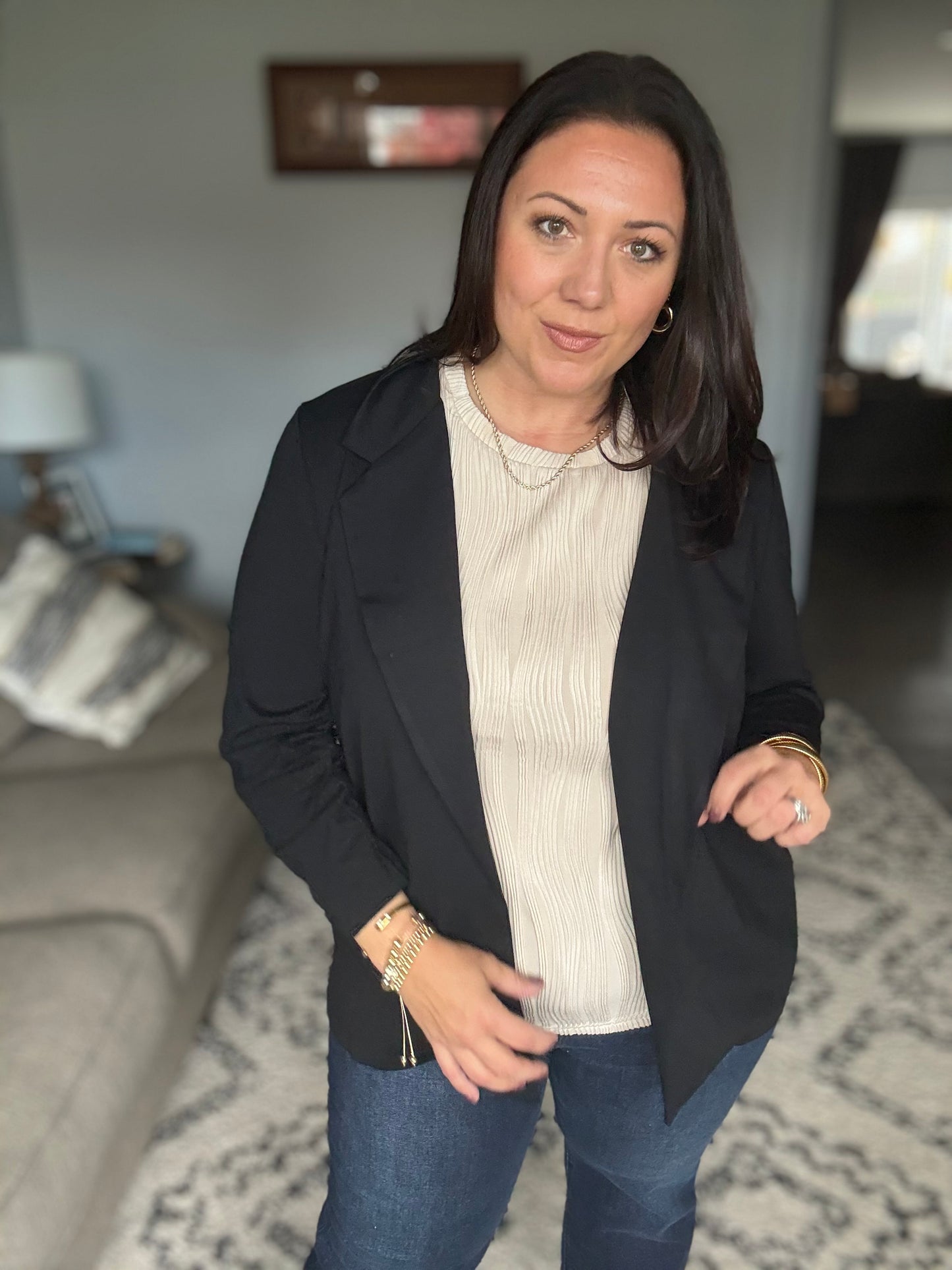 Flow With Me Embossed Top