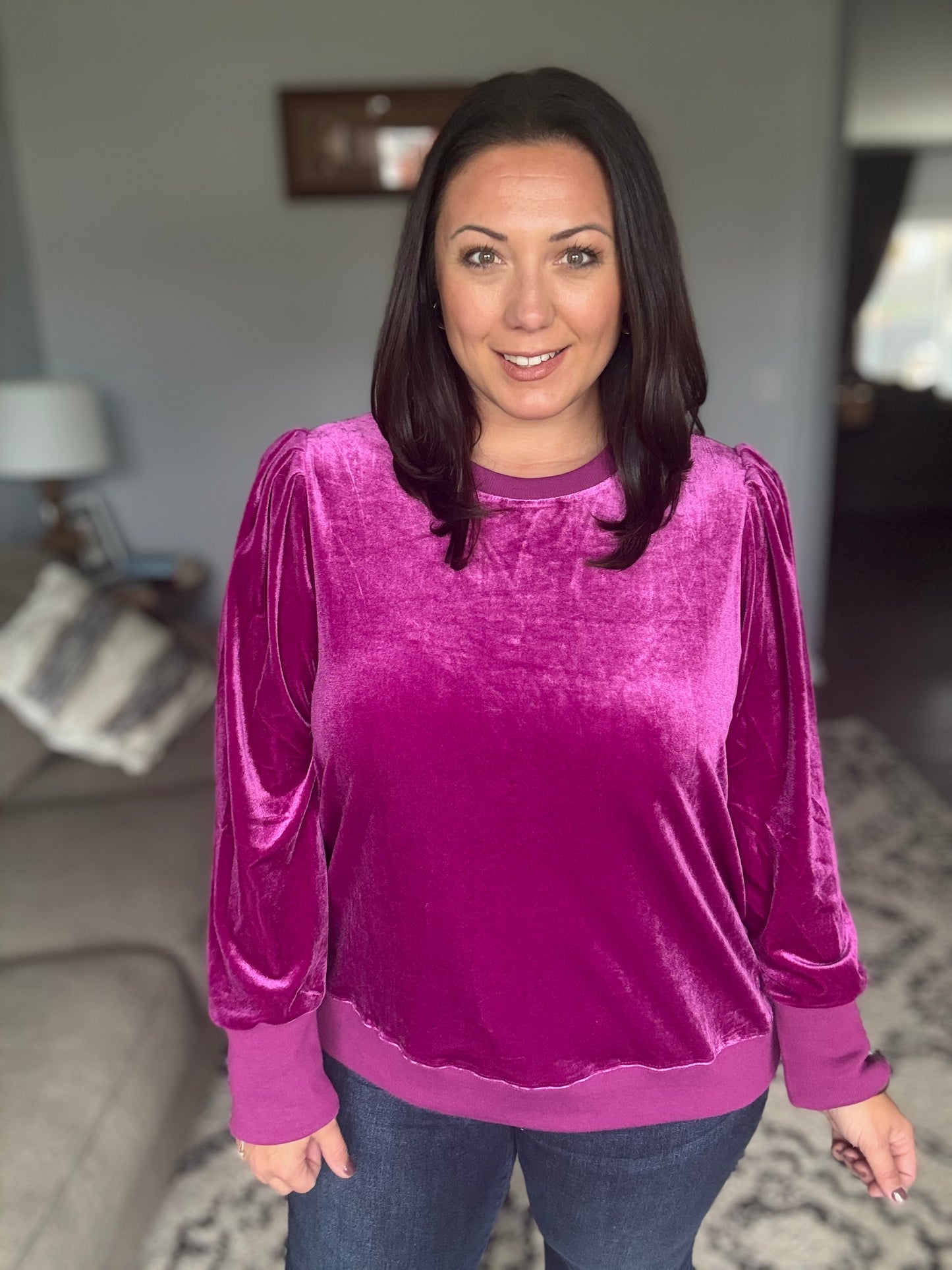 A Special Place Velour Pullover