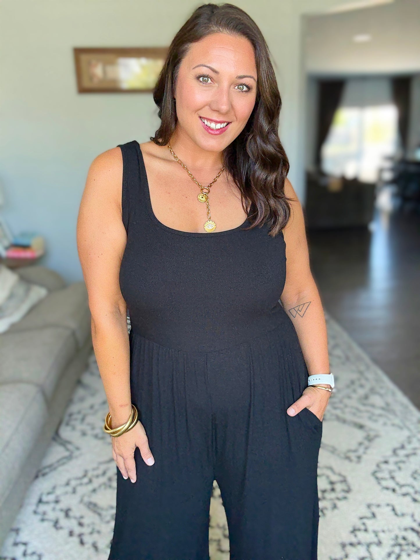 Michelle Mae Paige Jumpsuit - Black