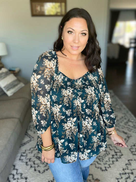 New Beginnings Square Neck Blouse