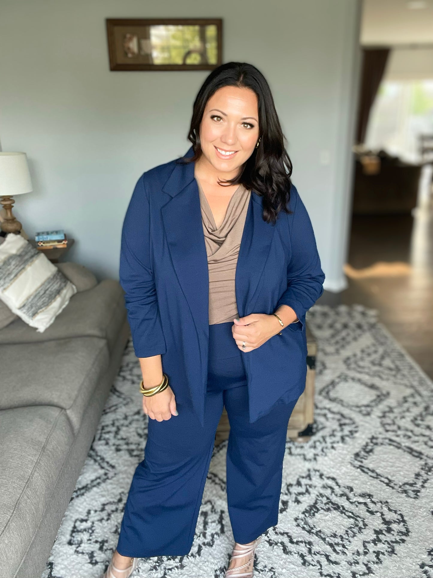 Magic Wide Leg Crop Pants in Navy
