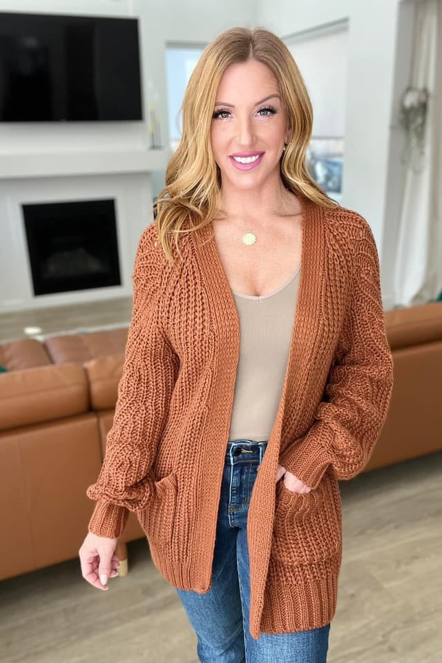 Maybe Monday Cardigan in Chestnut