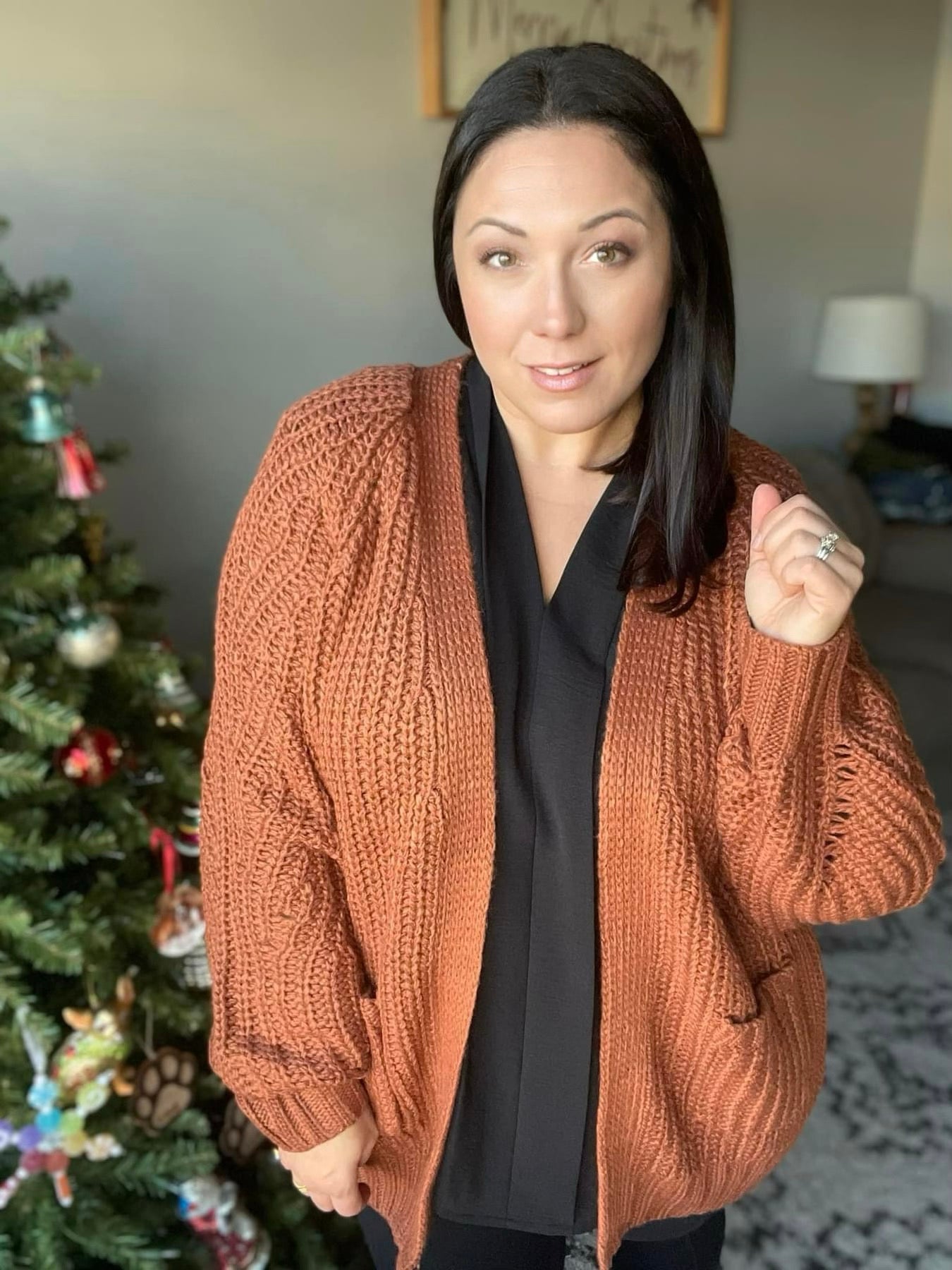 Maybe Monday Cardigan in Chestnut