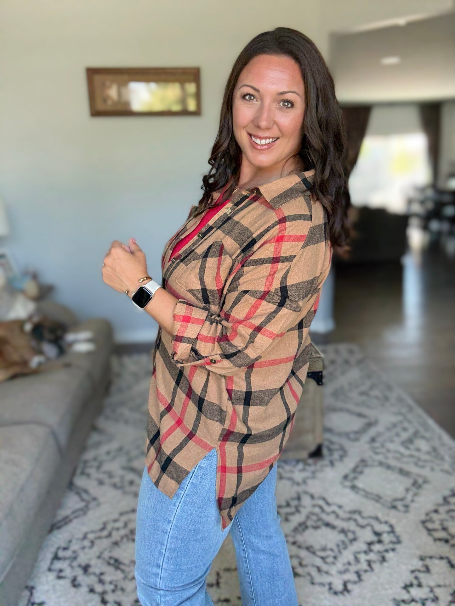 Is It Really Oversized Plaid Button Up
