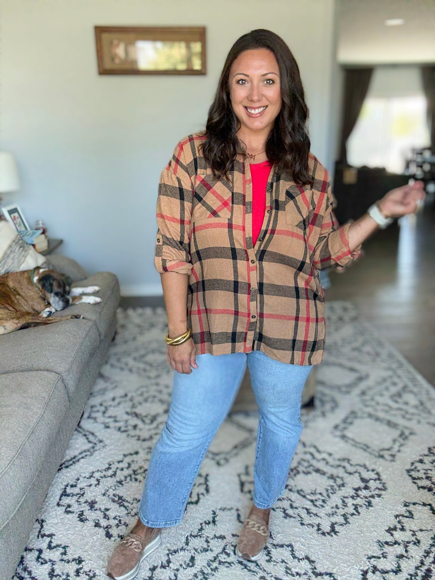 Is It Really Oversized Plaid Button Up