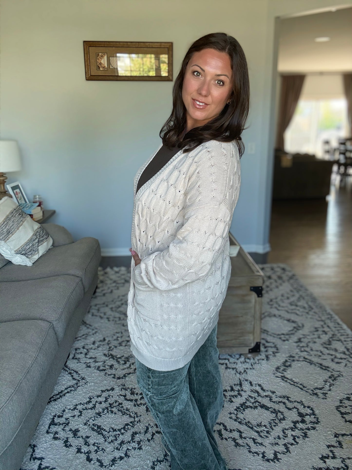 Laugh Airily Cable Knit Cardigan