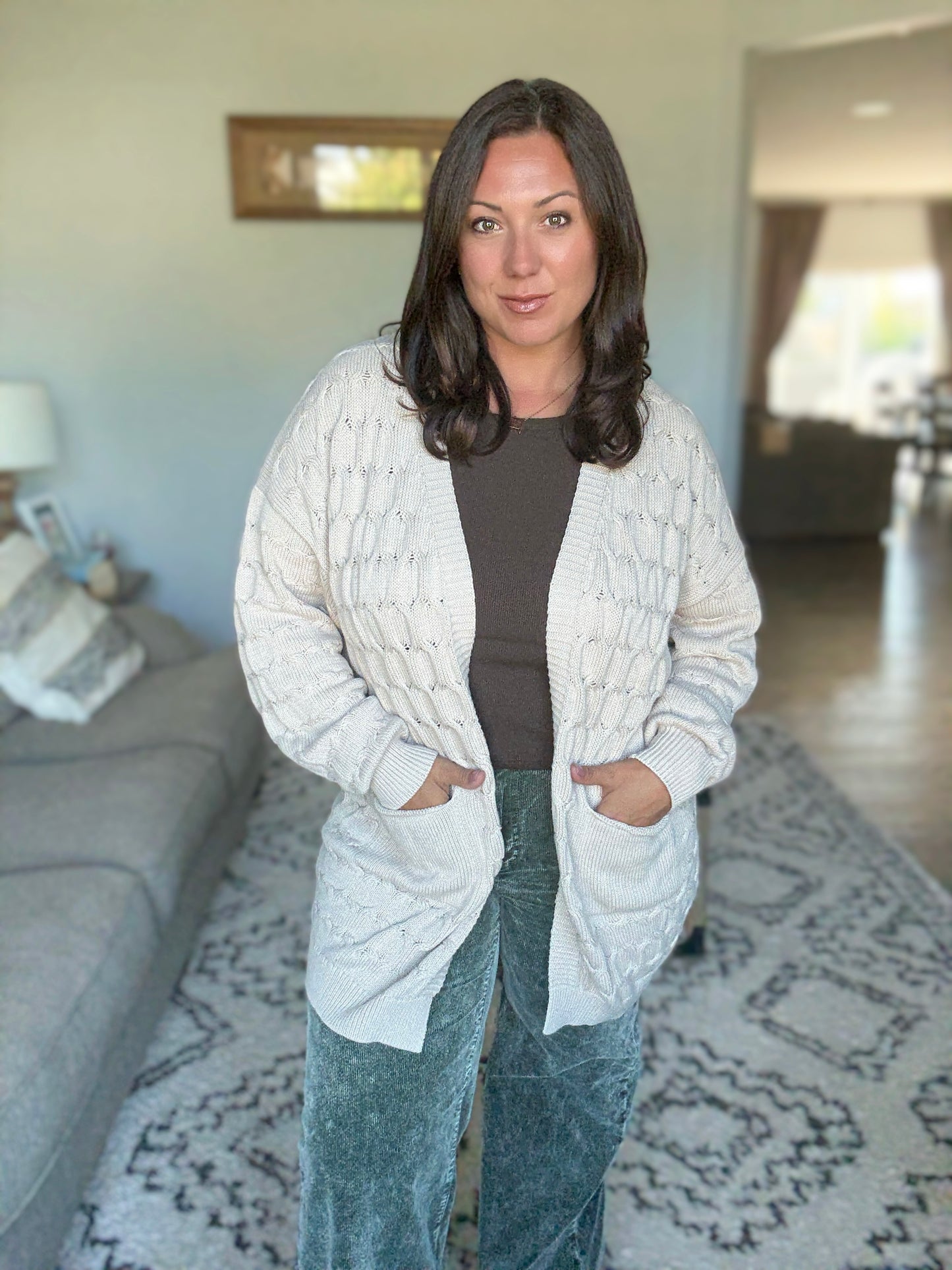Laugh Airily Cable Knit Cardigan