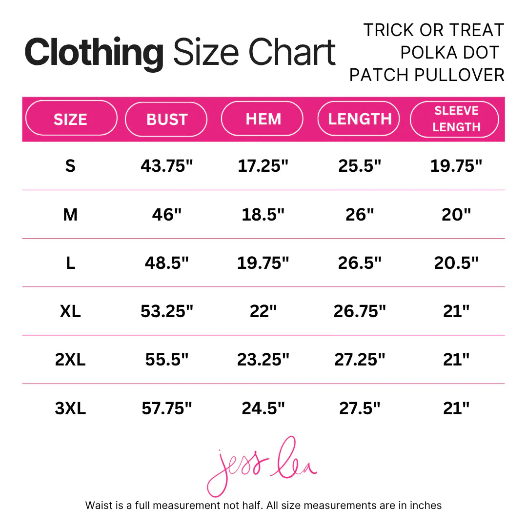 PREORDER: Jess Lea Trick or Treat Polka Dot Patch Pullover