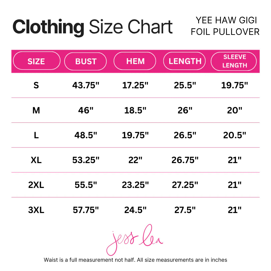 PREORDER: Jess Lea Yee Haw GiGi Foil Pullover