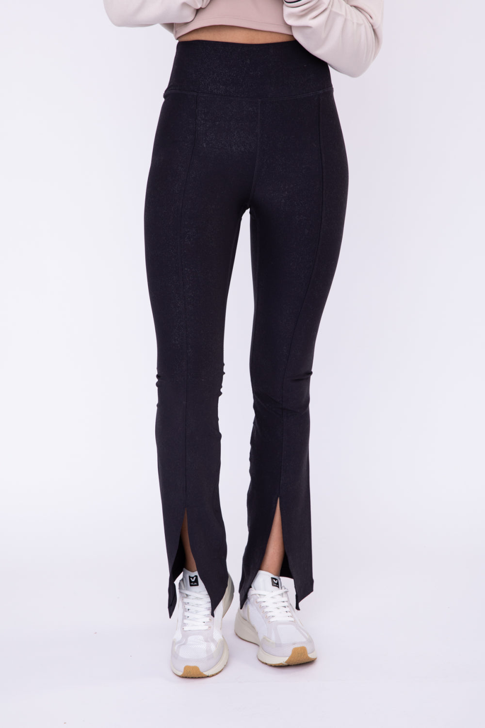 Steal The Show Pebble Front Slit Leggings