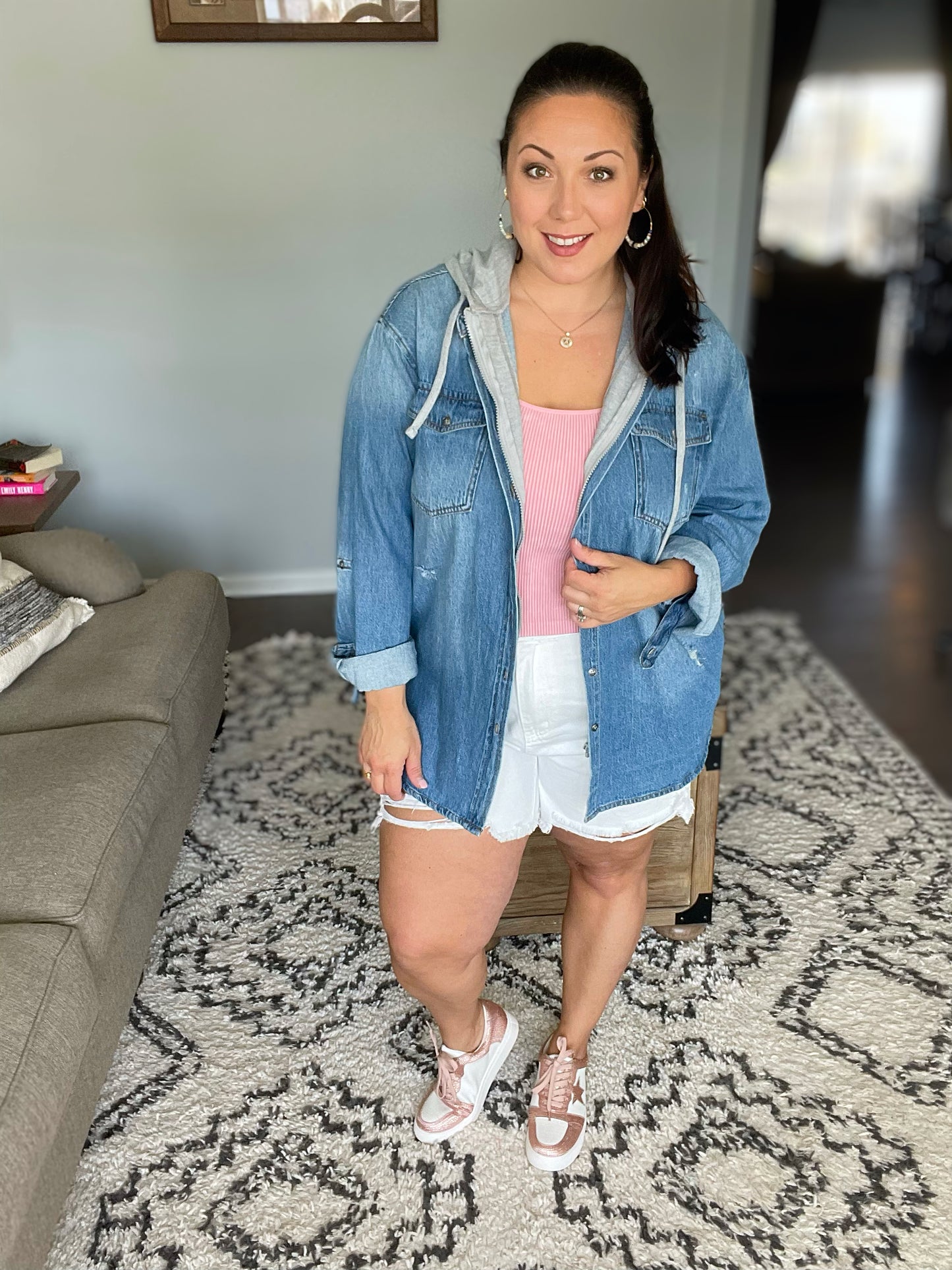 Corky's Legendary Blush Rhinestone Pave Star Sneakers
