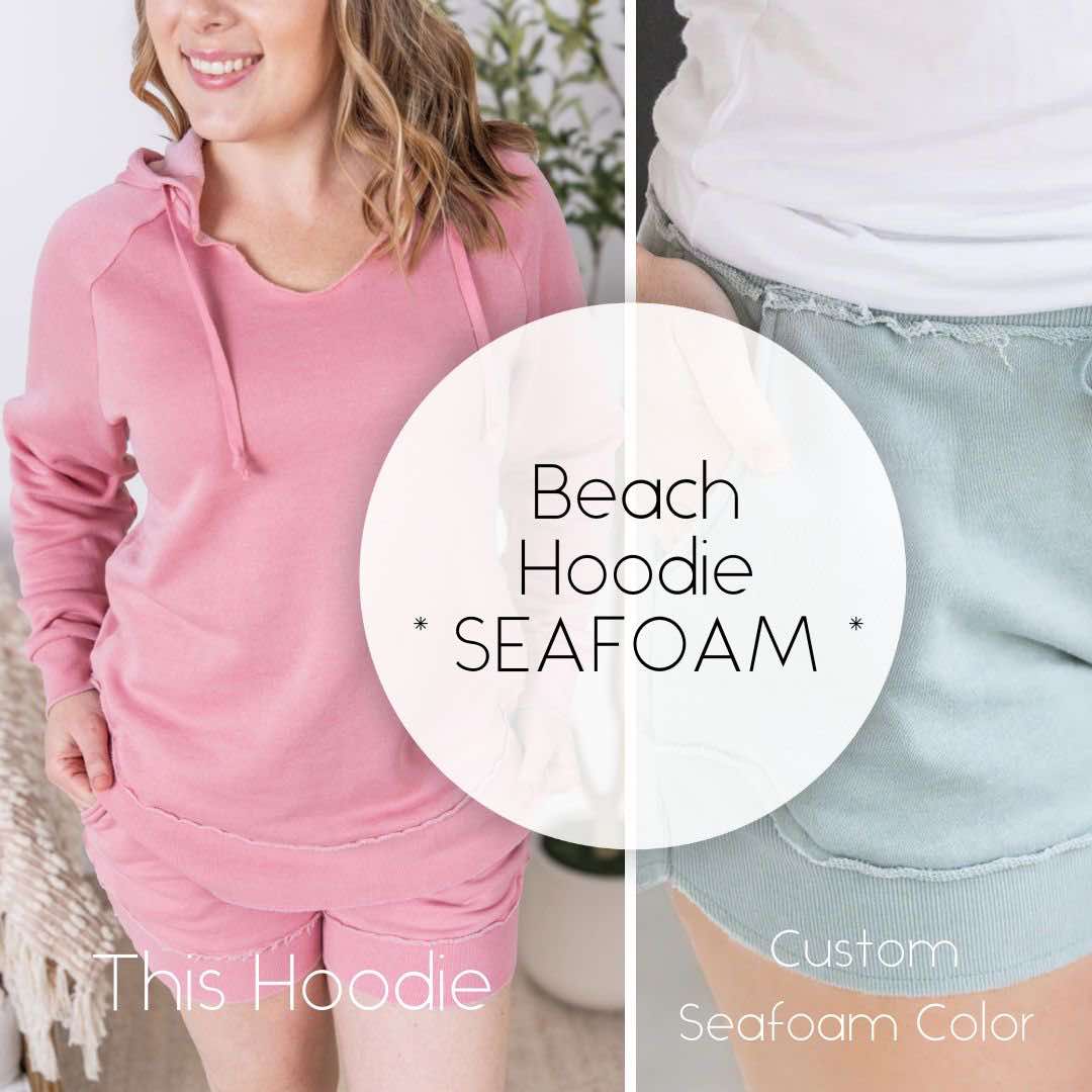 IN STOCK Vintage Wash Beach Hoodie - Seabreeze