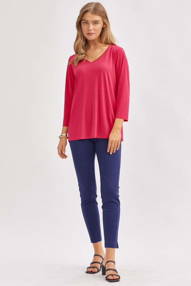 Dear Scarlett Signature Classic V-Neck Top in 8 Colors