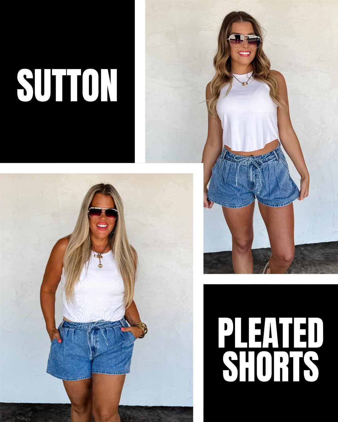 Sutton Pleated Shorts