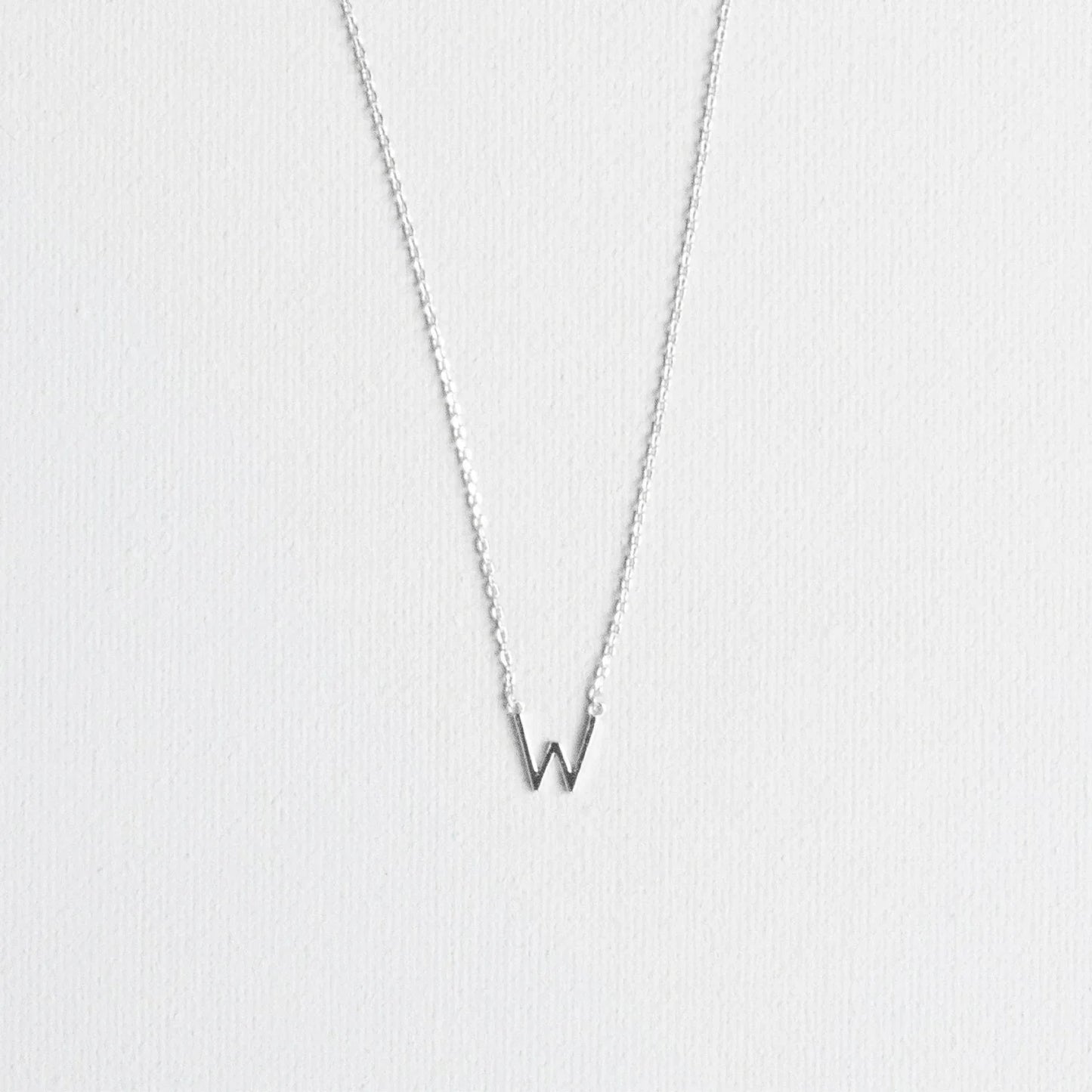 Initial Necklace Silver