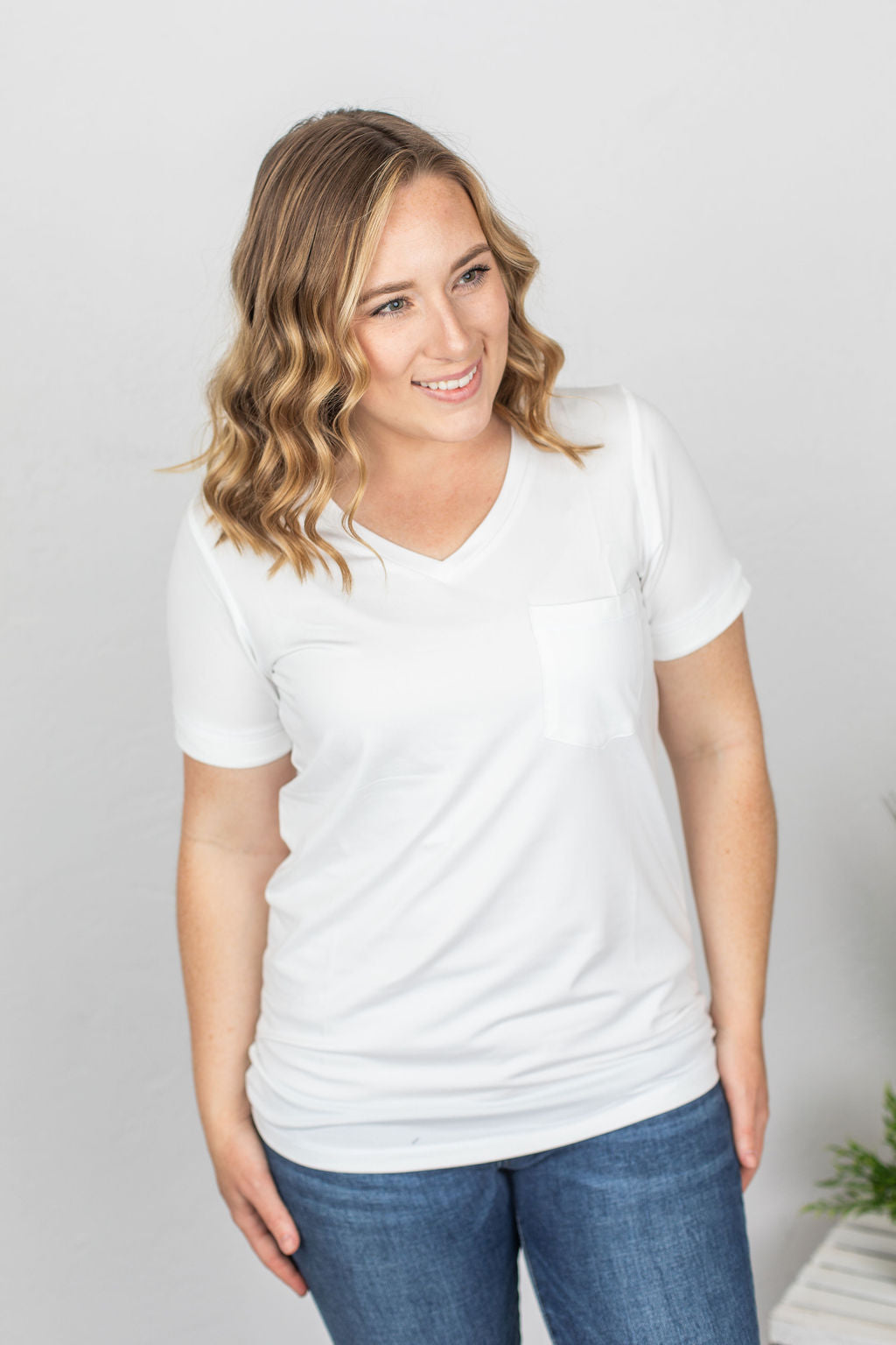 IN STOCK Sophie Pocket Tee - White