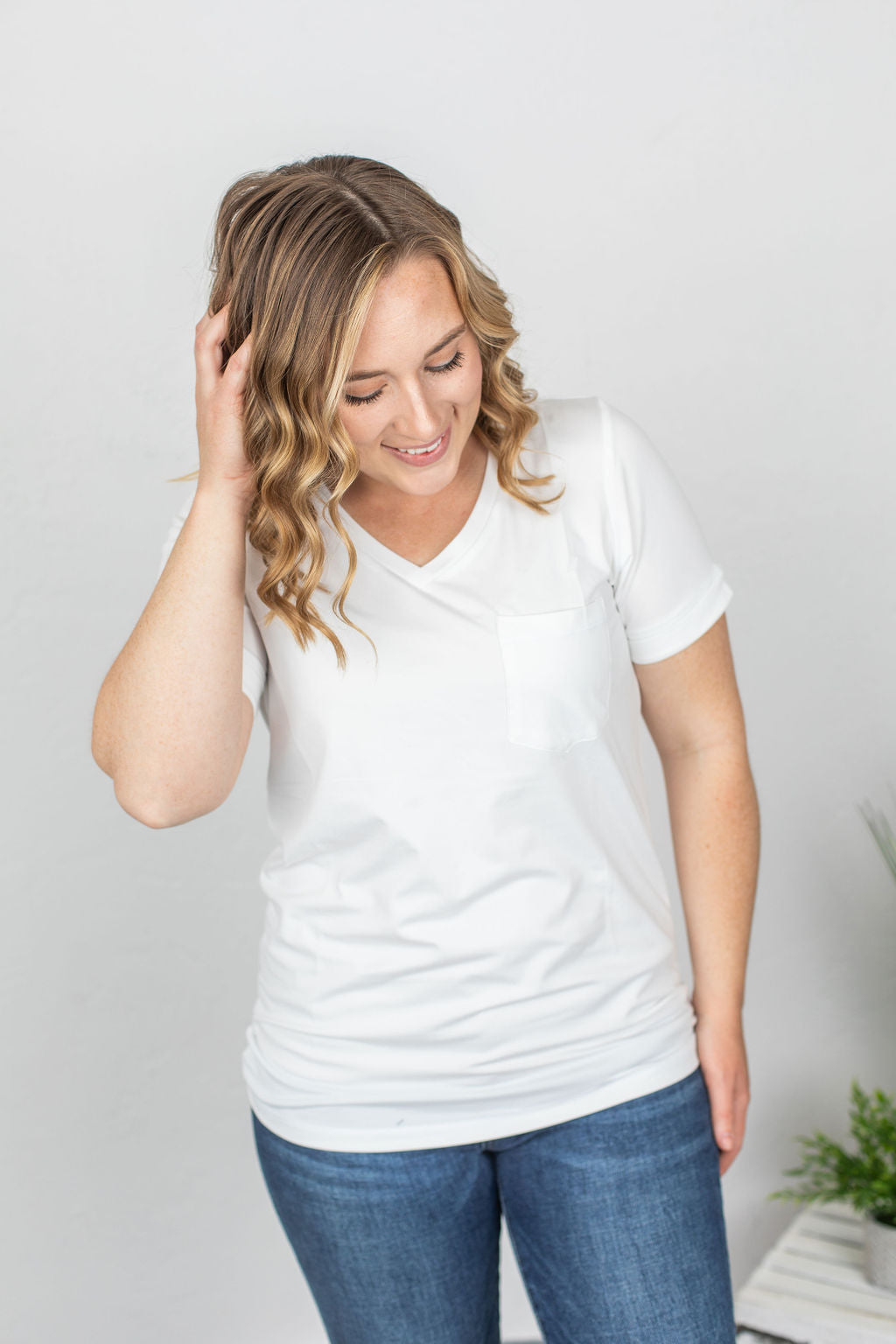 IN STOCK Sophie Pocket Tee - White