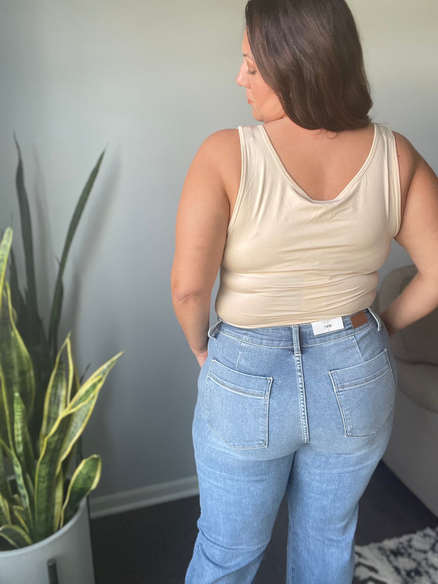 Keep Me Around Bodysuit in Beige