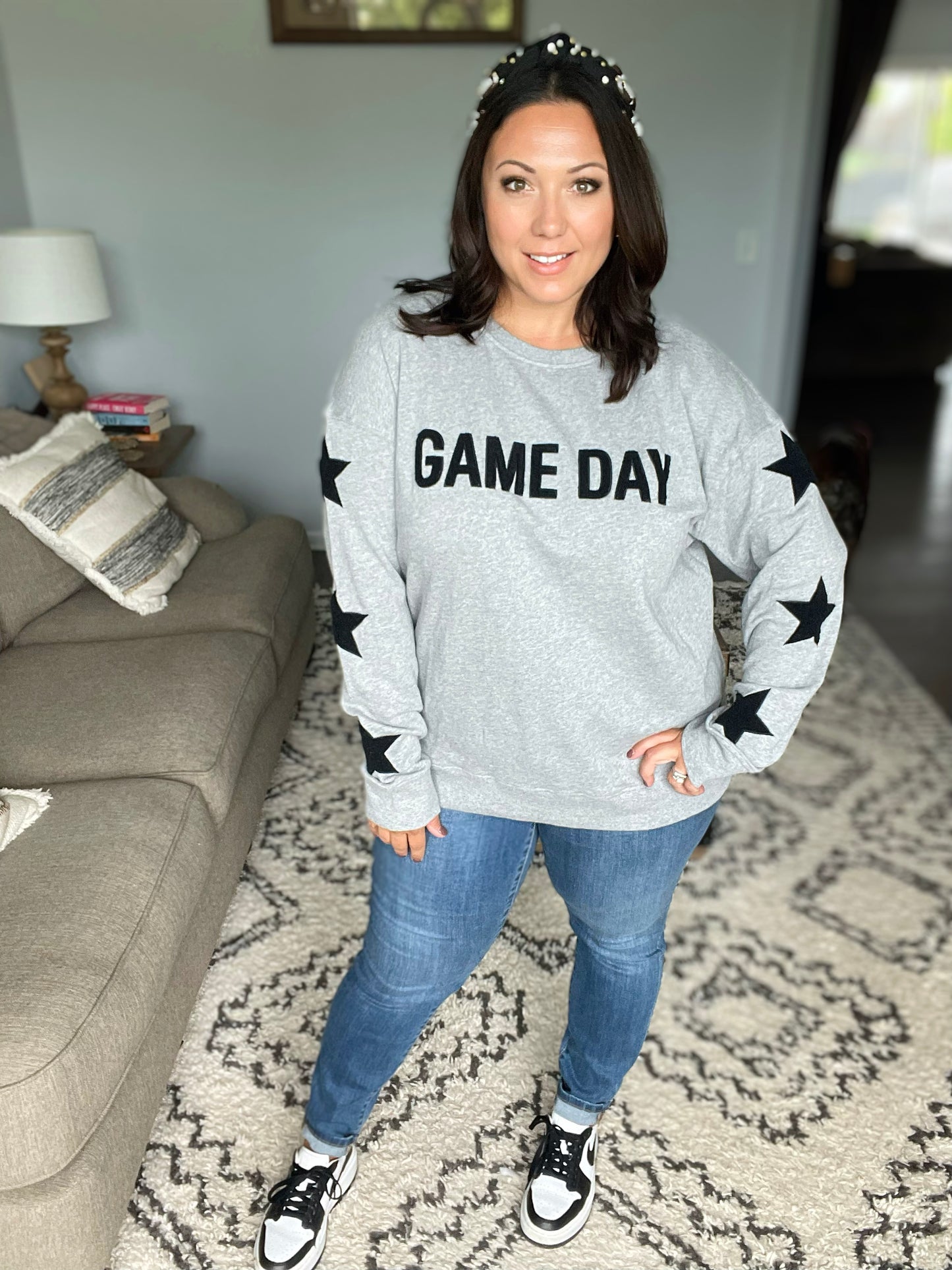 Game Day Sherpa Star Sleeve Pullover