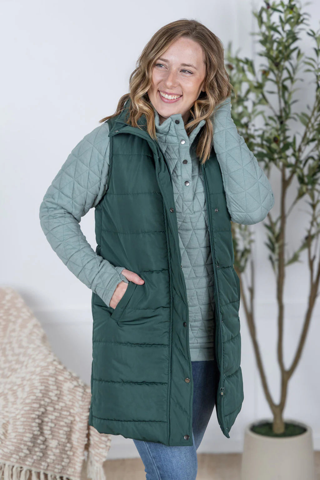 Michelle Mae Harlow Long Vests in Multiple Colors