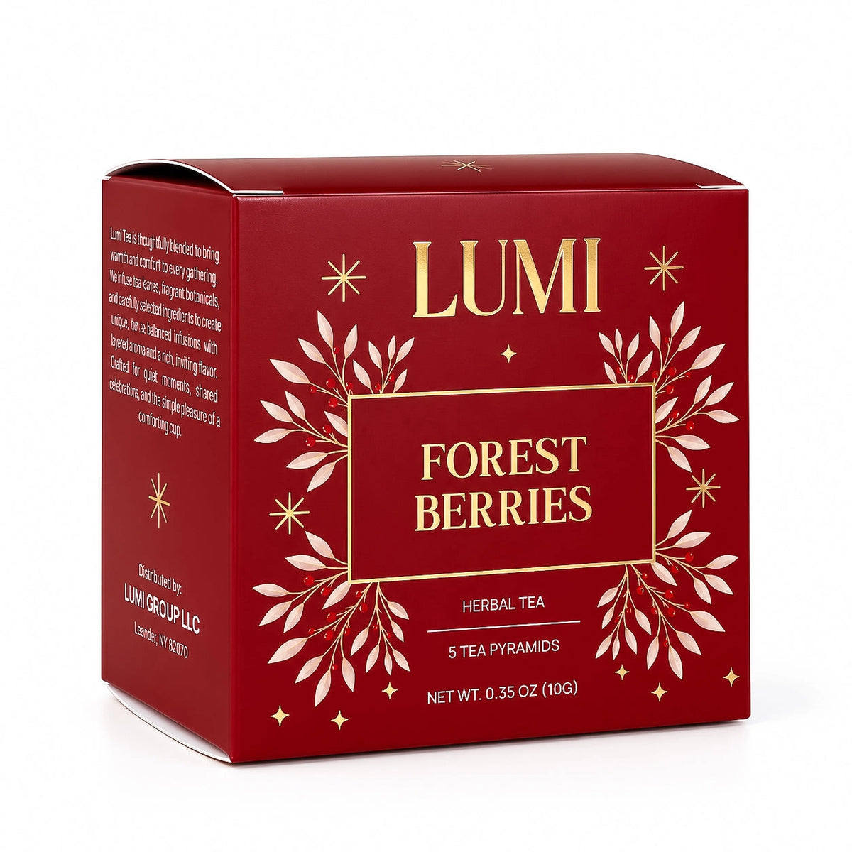 PREORDER Lumi Holiday Forest Berries Herbal Tea - 5 Premium Tea Bags