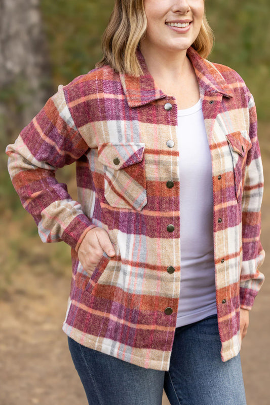 IN STOCK Norah Plaid Shacket - Sunset Plaid (ships mid-August)