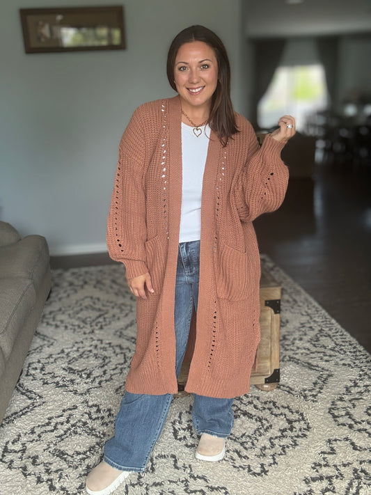 Hot Cocoa Pocketed Cardigan