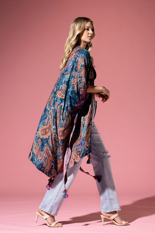 Sopia Paisley Open Front Kimono