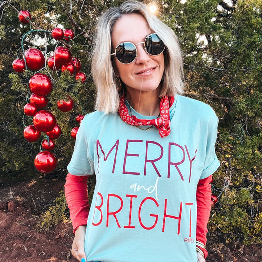 Preorder: Merry + Bright Sage Tee