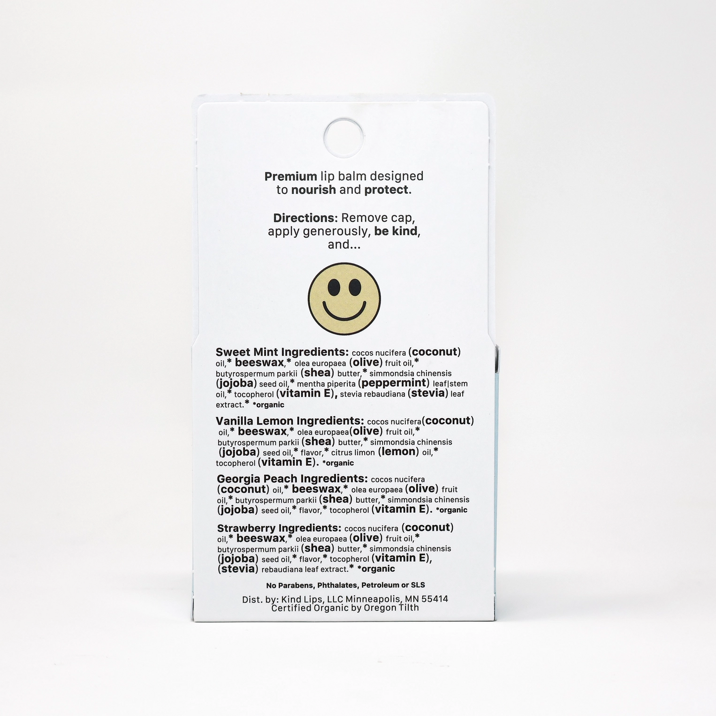 Kind Lips Holiday Stocking Stuffer Variety 4 Pack Organic Lip Balm