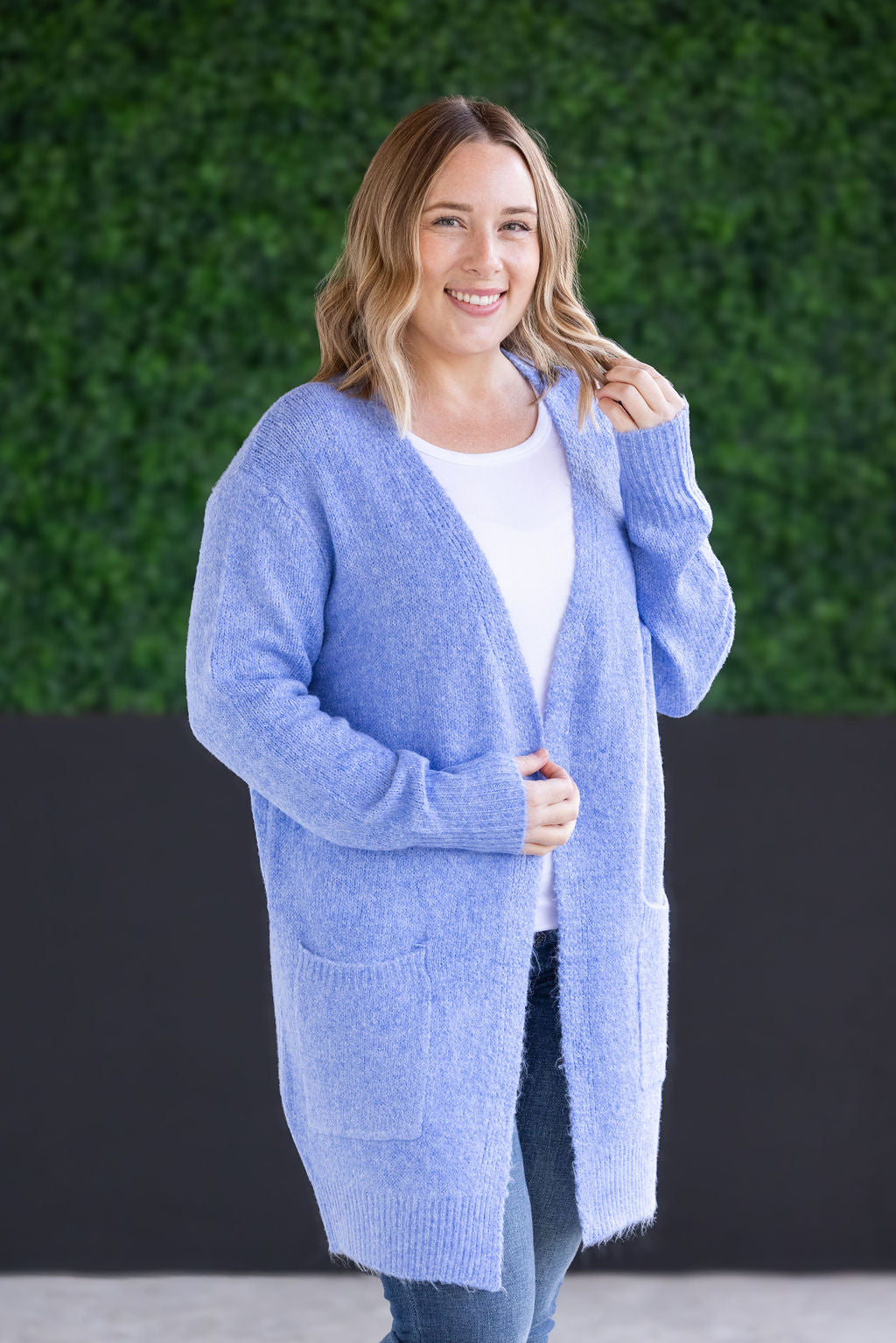 IN STOCK Madison Cozy Cardigan - Blue