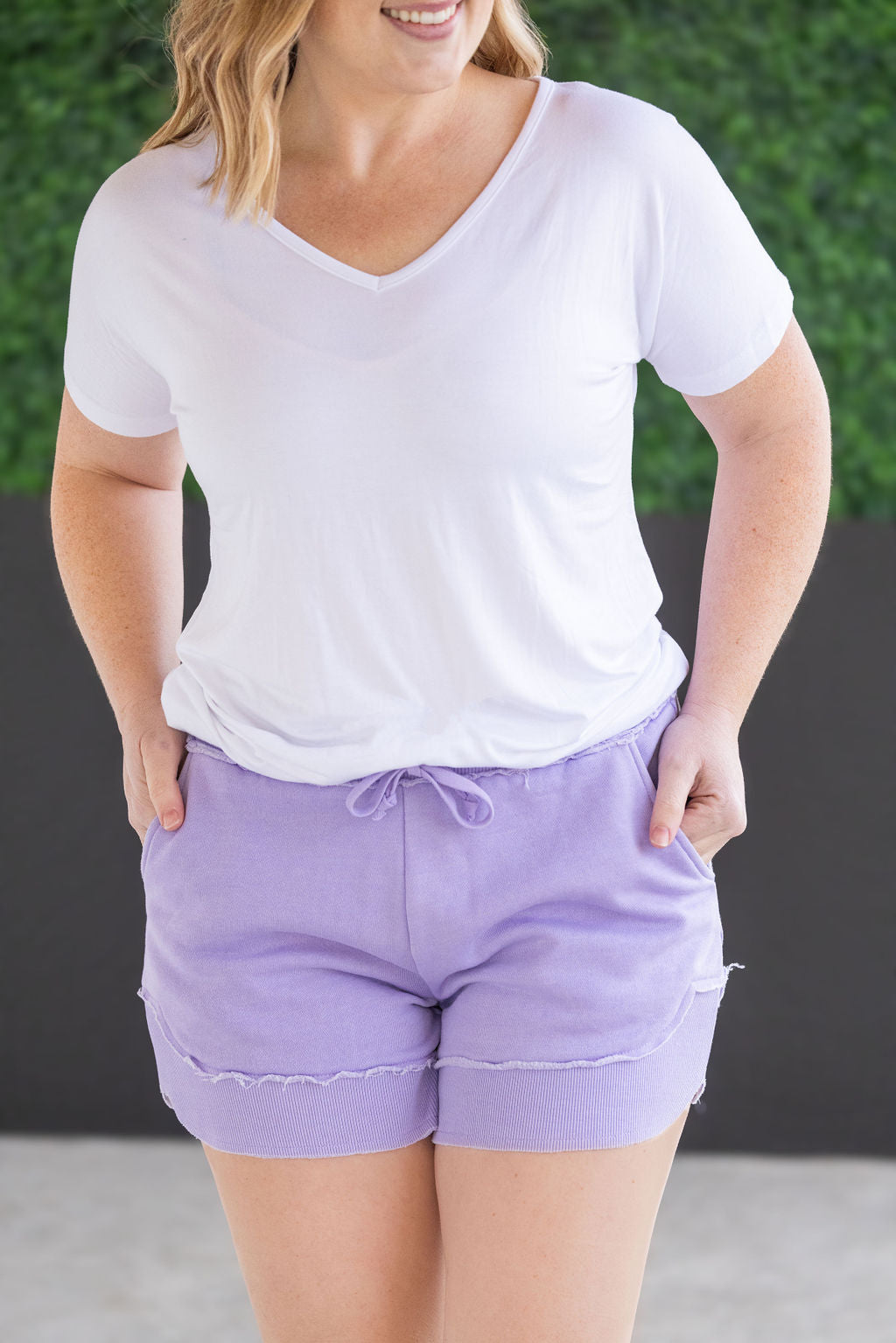 IN STOCK French Terry Stevie Shorts - Lavender