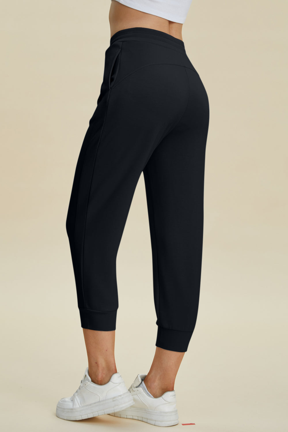 Air Scuba Drawstring High Waist Cropped Joggers