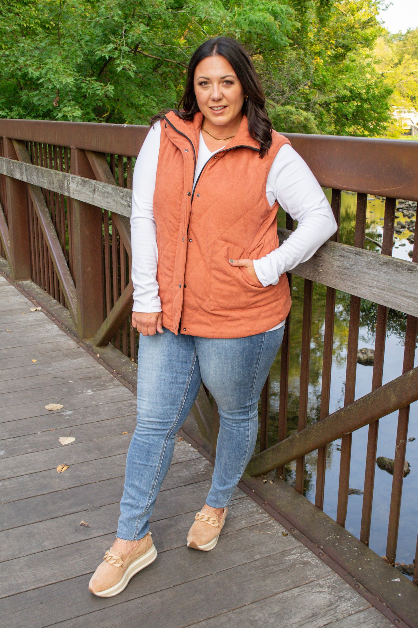 IN STOCK Corduroy Vest - Pumpkin