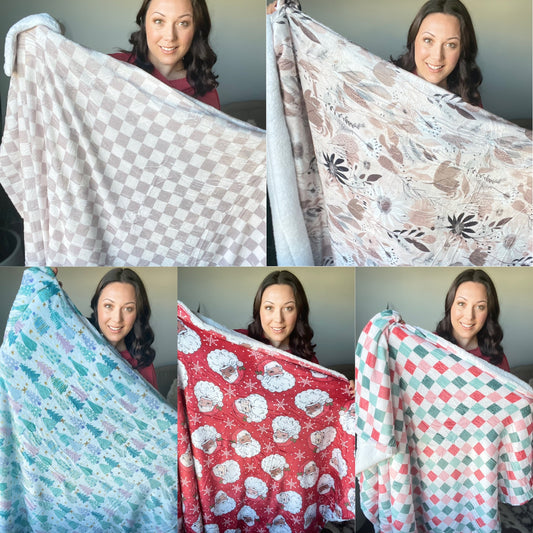 Doorbuster: Sherpa Throw Blankets (multiple prints)