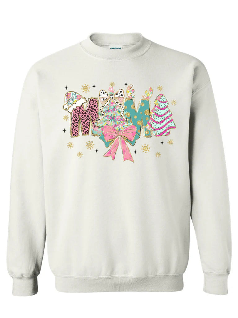 Preorder: Mama Christmas Sweatshirt with Personalized Sleeve