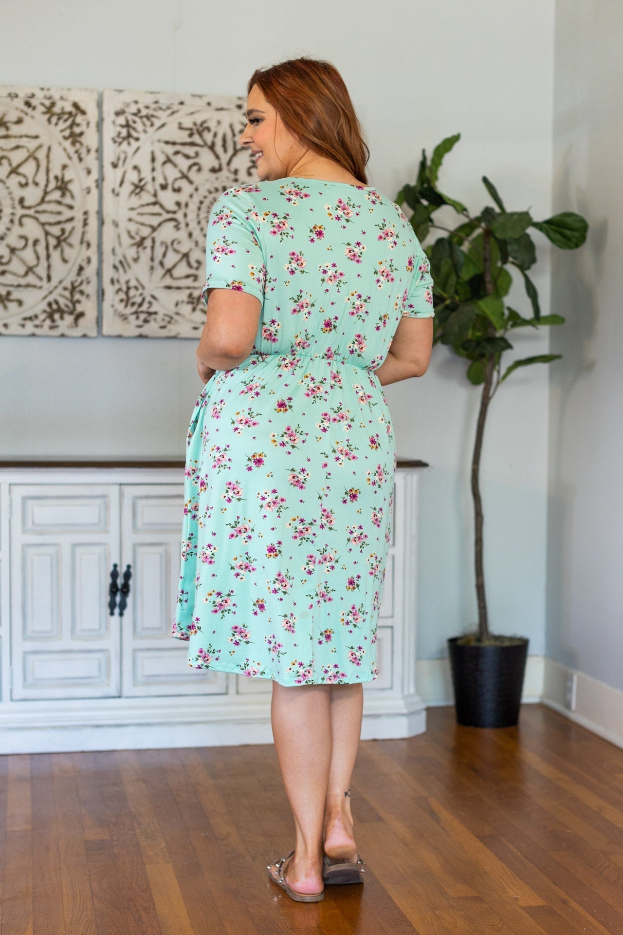 IN STOCK Tinley Dress - Mint Floral